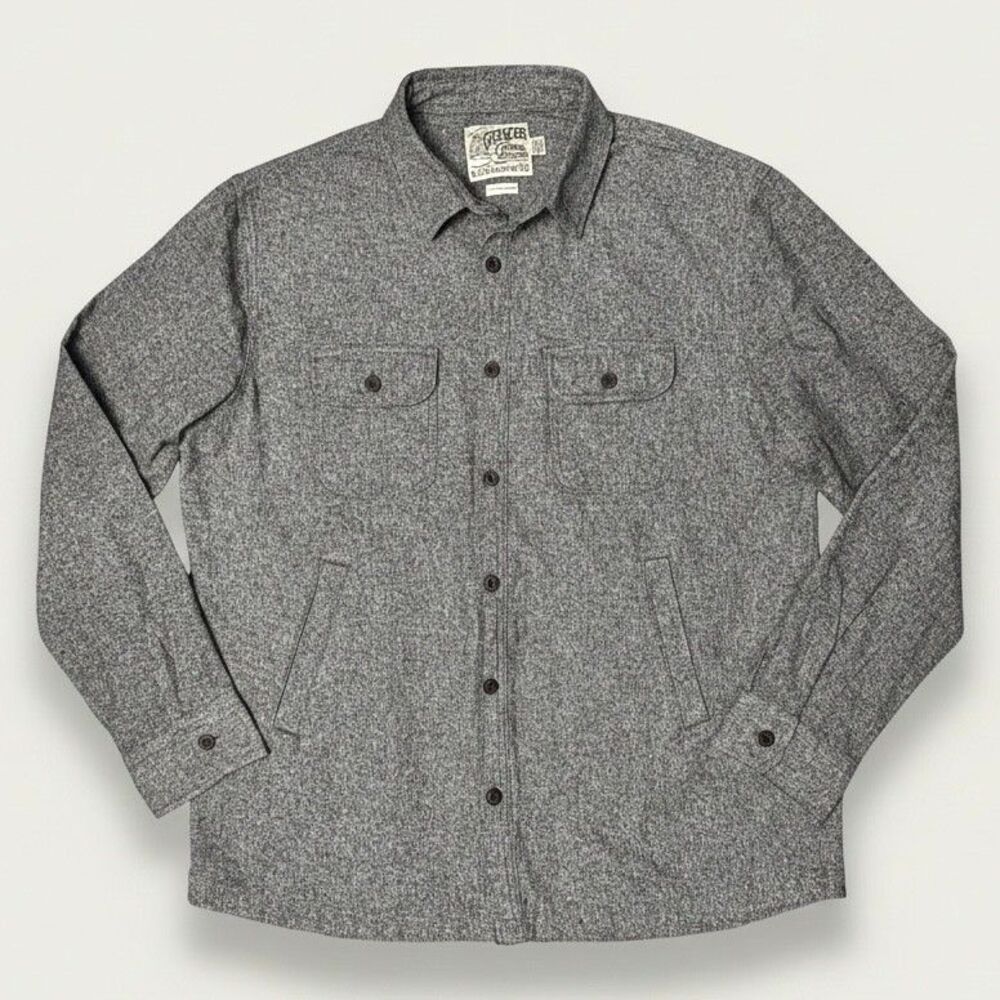 Grayers Glacier Gray Twill Shirt Jacket XL 100% Cotton Shacket